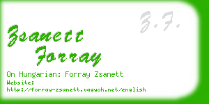 zsanett forray business card